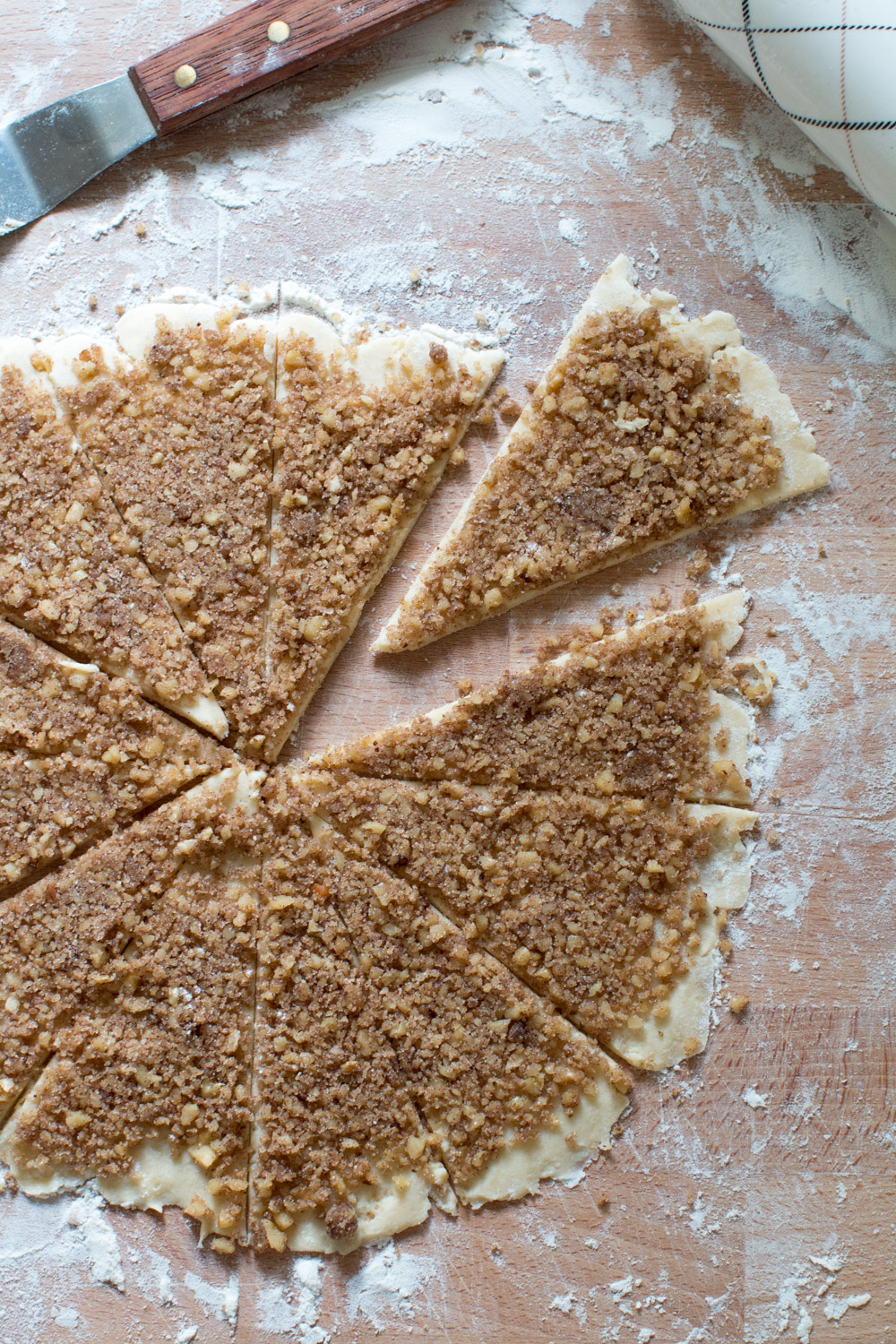 forming Maple Walnut Rugelach