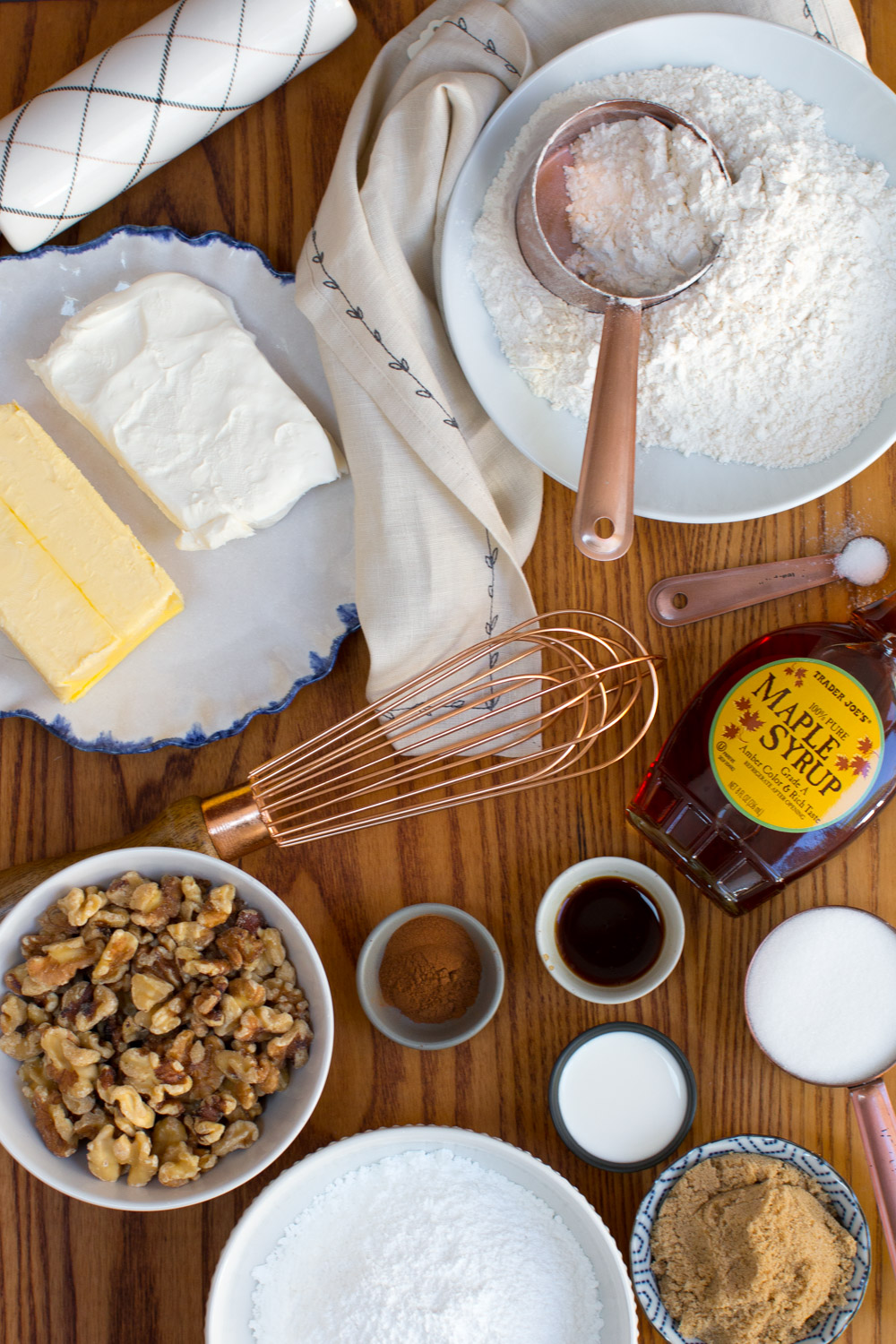 Maple Walnut Rugelach ingredients