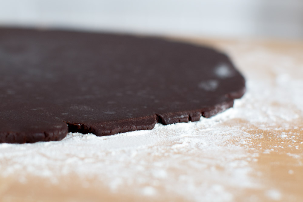 Rolling out Mocha Cookie dough