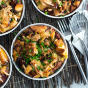 Sausage Gouda Pretzel Strata