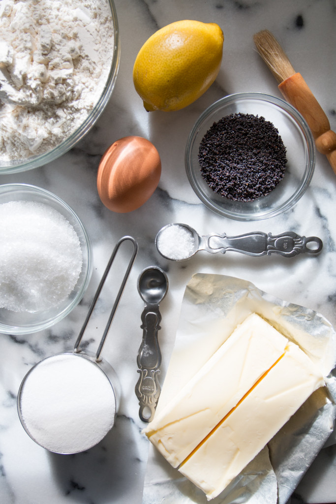 Ingredients for shortbread cookies