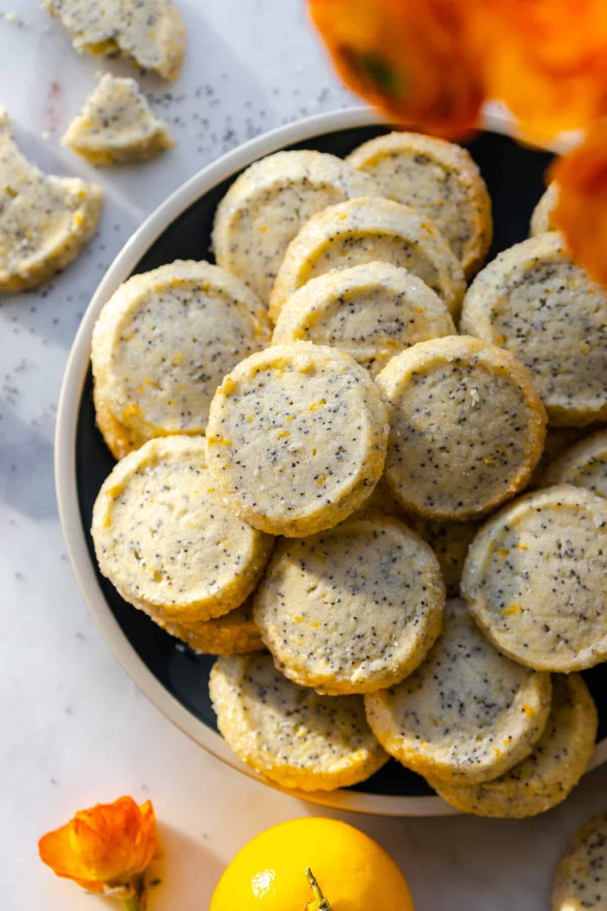 Lemon Poppy Seed Shortbread Cookies by Baking The Goods