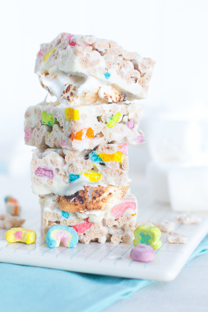 A stack of Lucky Charms S'mores