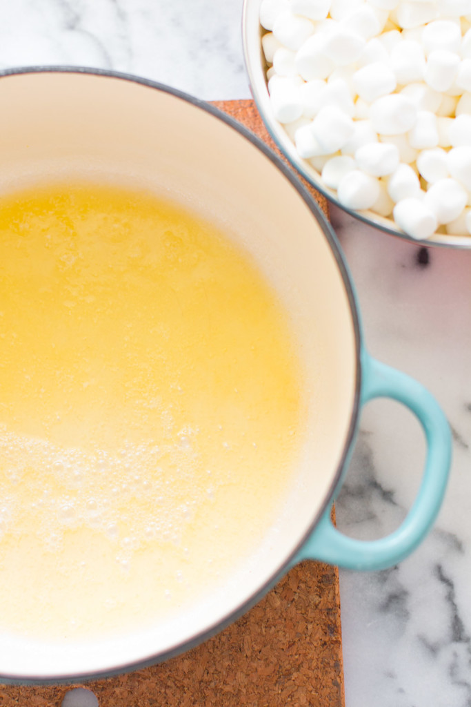 Melting butter for marshmallows