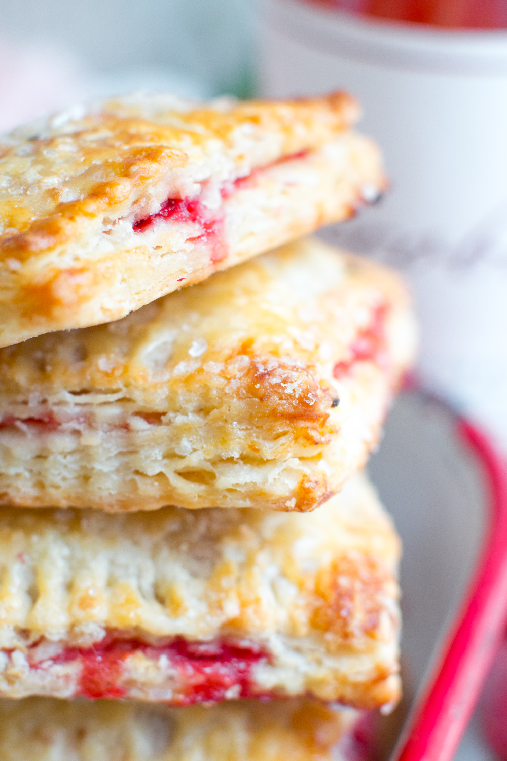 Strawberry Rhubarb Hand Pies stacked