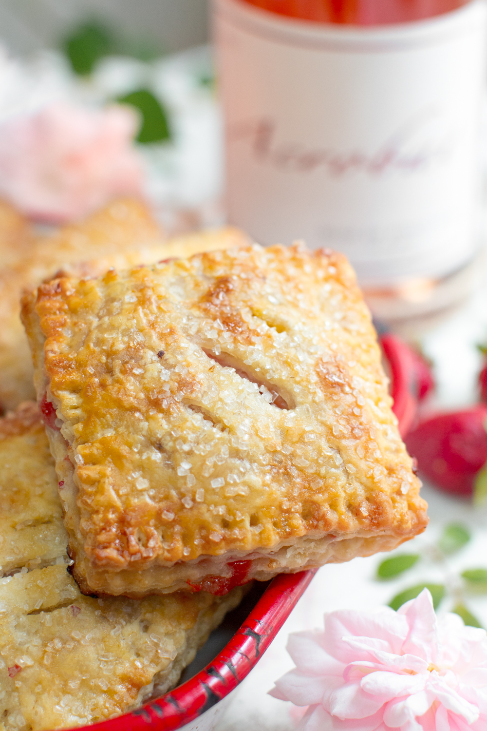 Strawberry Rhubarb Hand Pies with Pink Peppercorn Crust