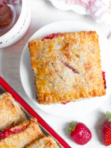 Strawberry Rhubarb Hand Pies with Pink Peppercorn Crust