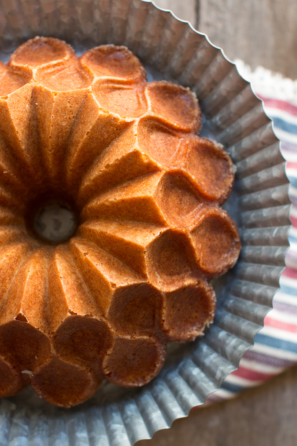 brown butter bourbon bundt cake from above