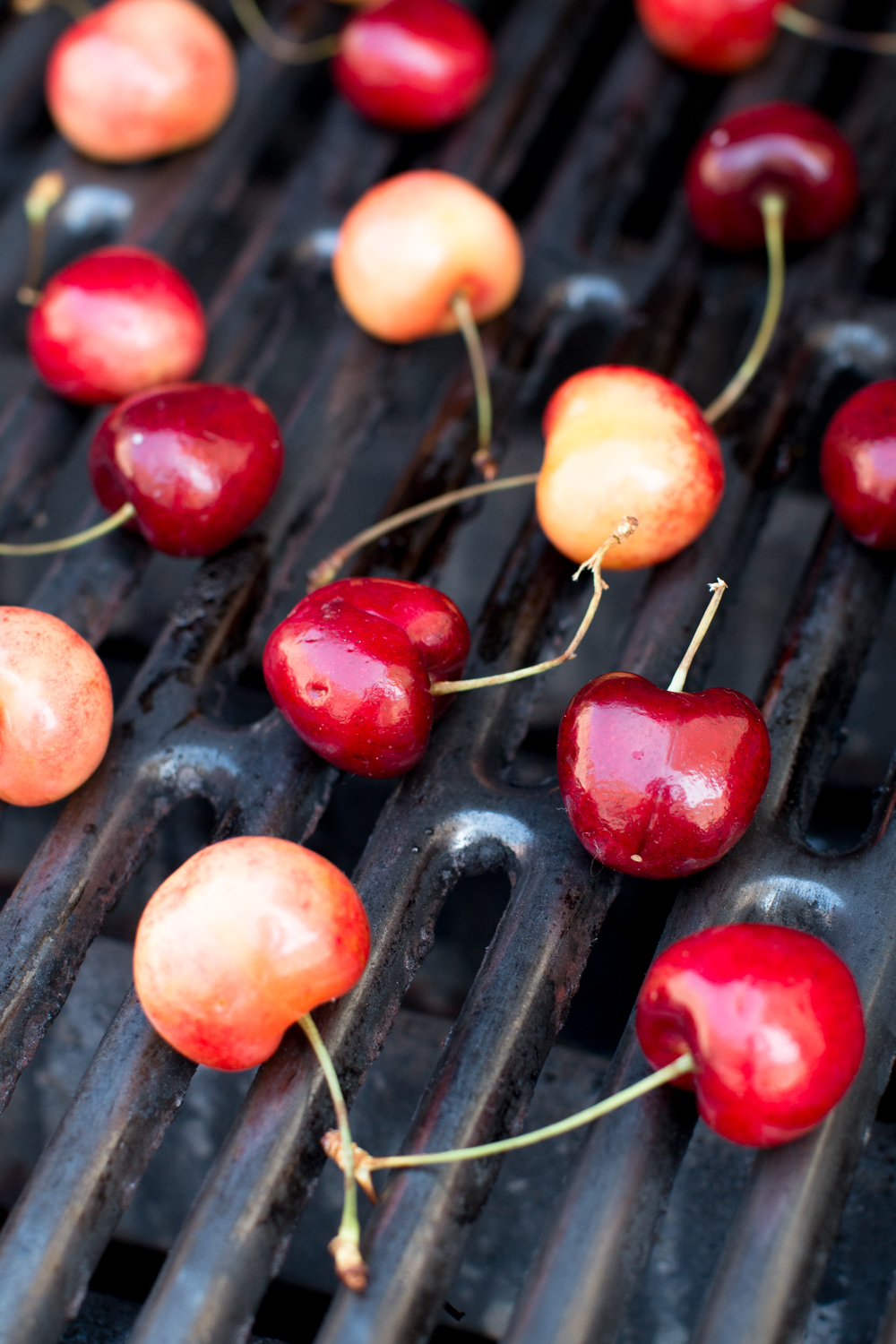 grilling whole cherries