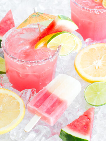 Watermelon Palomas + Watermelon Paloma Popsicles