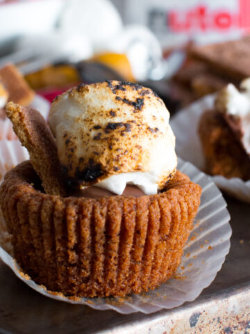 Nutella S'mores Cookie Cups
