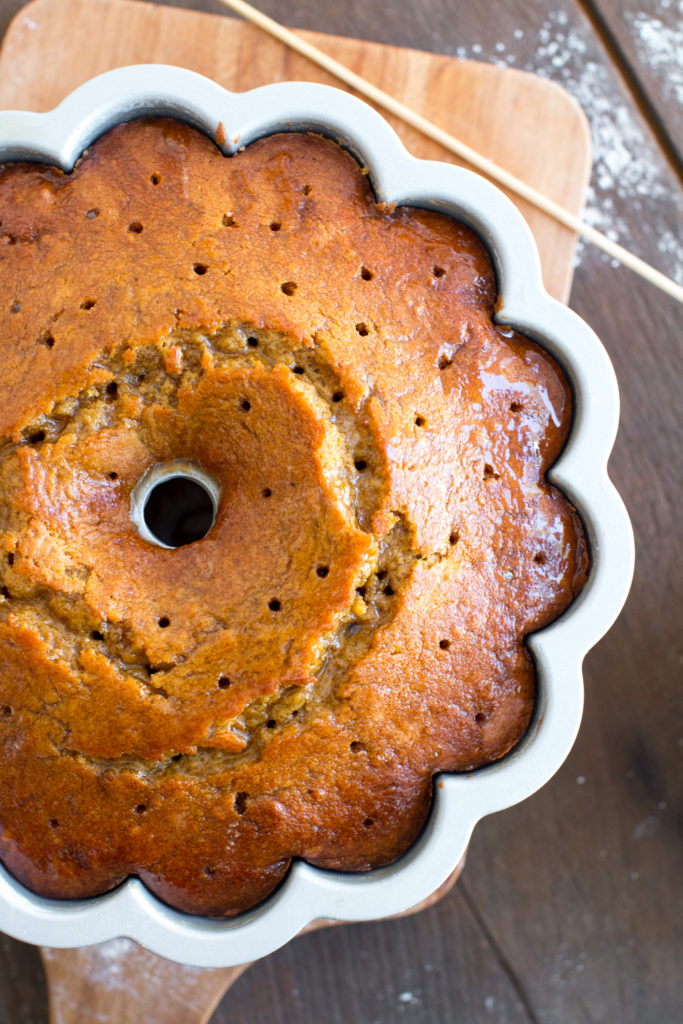 glazed bundt cake bottom