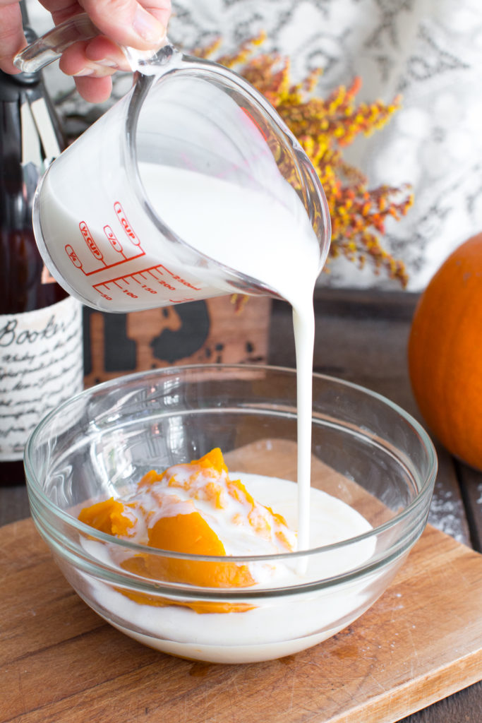pumpkin puree, buttermilk and bourbon