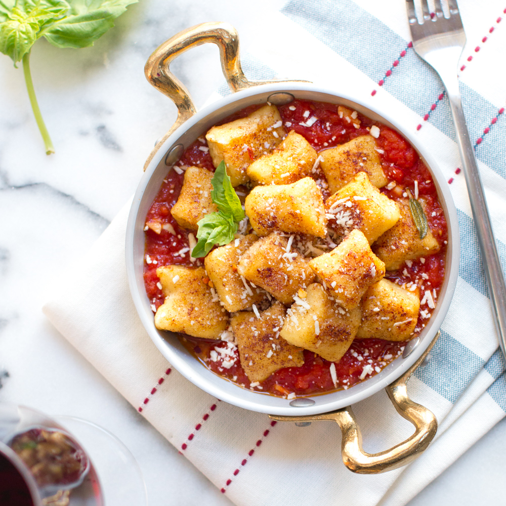 Browned Butter Mizithra Dunderi with Red Sauce