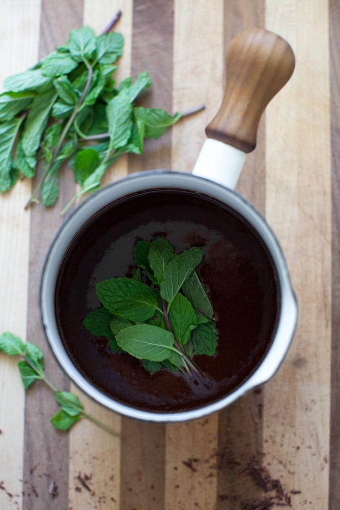 Mint Chocolate Ganache steeping