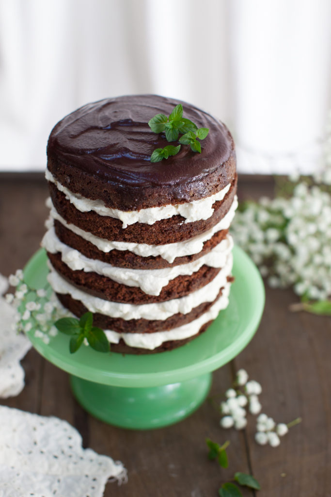 Decorating Mint Chocolate Layer Cake