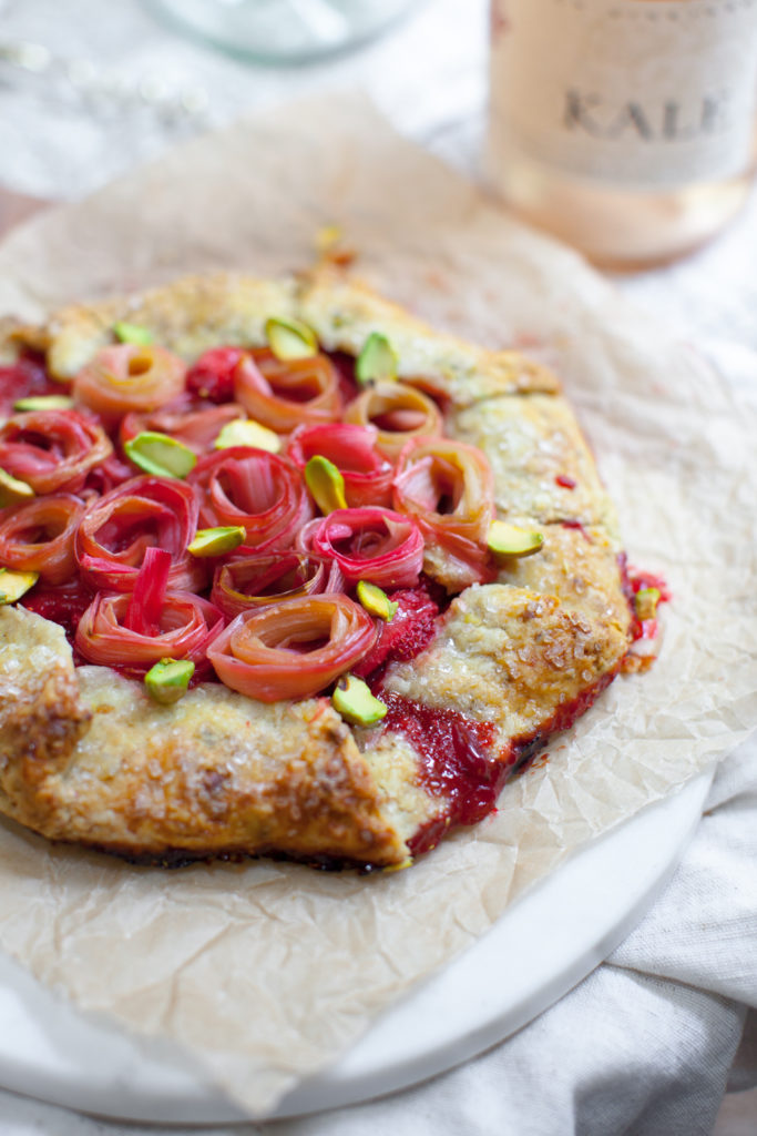 No better gift than a bouquet of Rhubarb Rose Strawberry Pistachio Galettes.