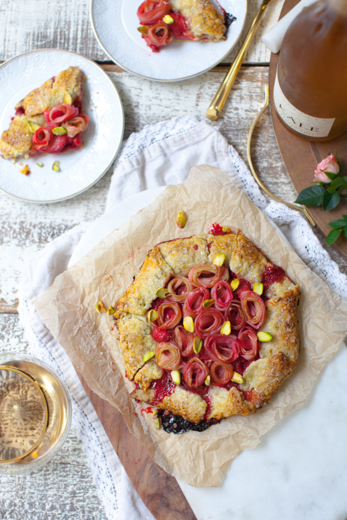Rhubarb Strawberry Pistachio Galettes