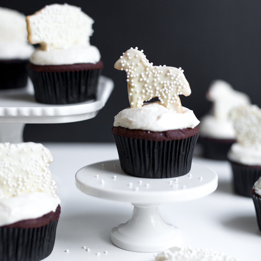Black and White Animal Cookie Cupcakes by Baking The Goods.