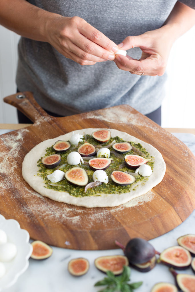 Fig and Pistachio Pesto Pizza topping
