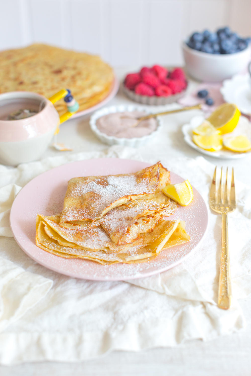 The Best Basic Crepes with toppings