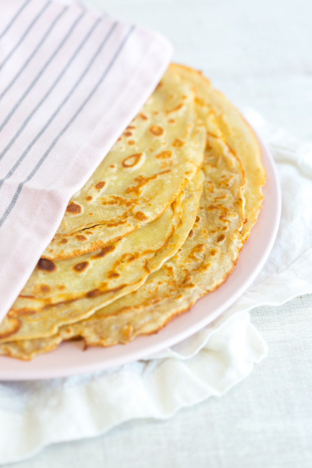 A fat stack of The Best Basic Crepes.