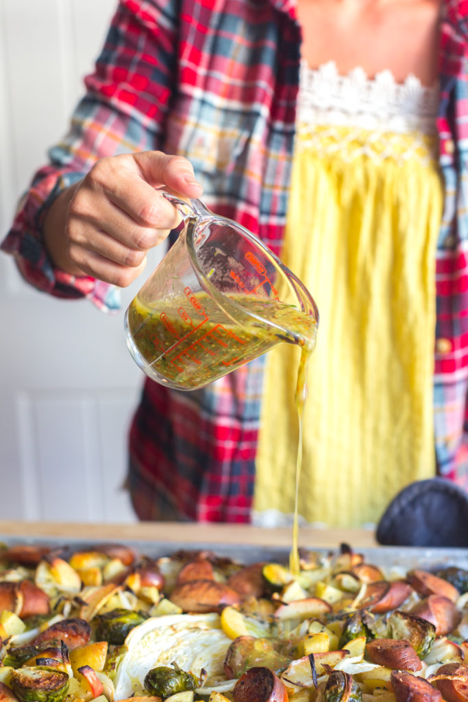 mustard vinaigrette pour