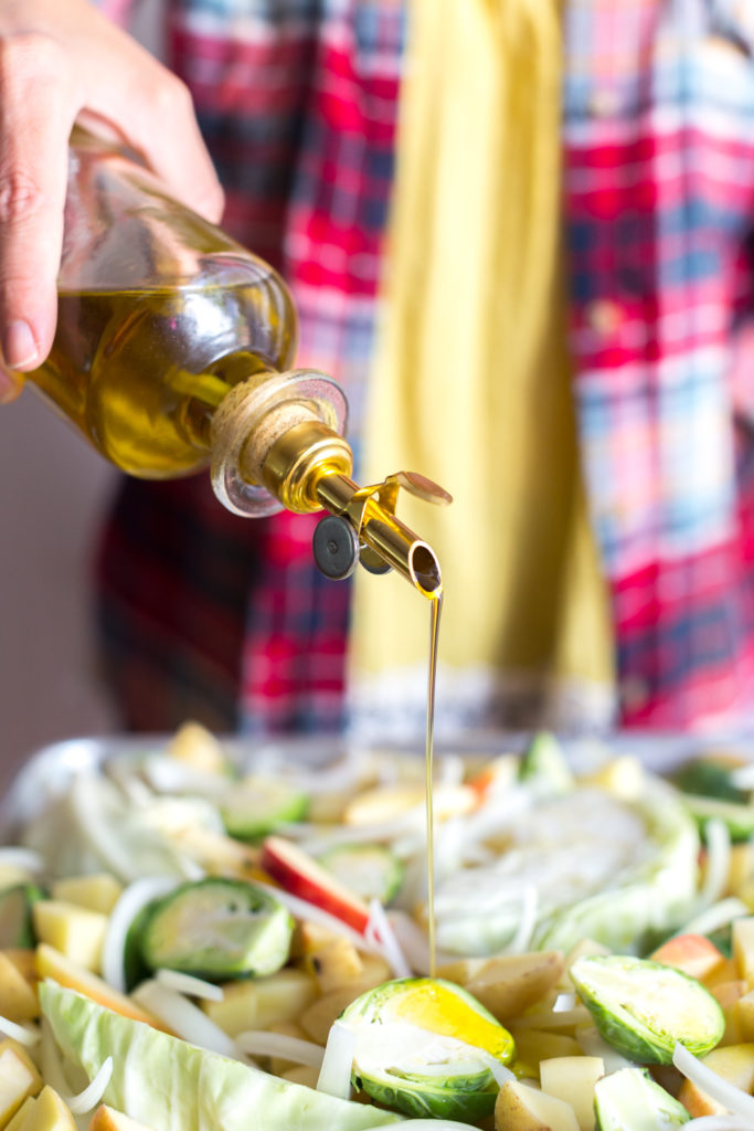 Sausage & Fall Veggie Sheet Pan Dinner olive oil