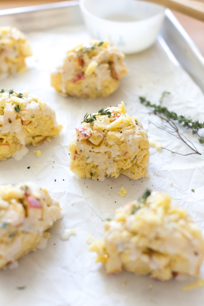 Apple Cheddar Scones pre-baked