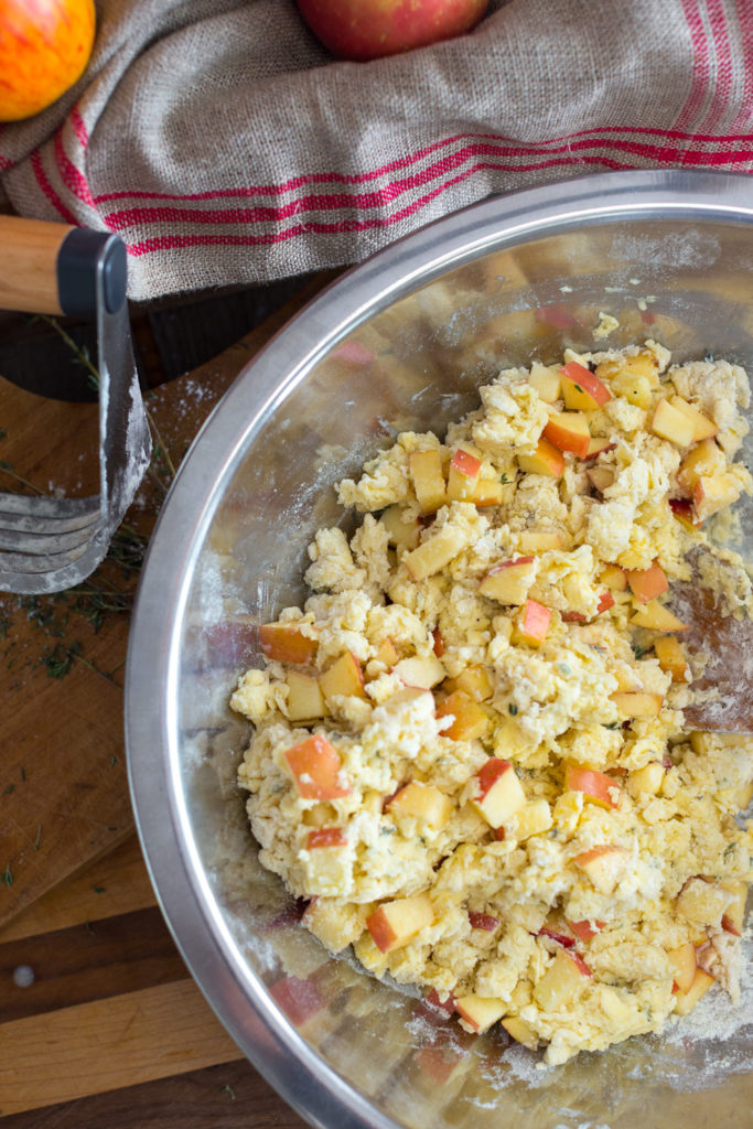 Apple Cheddar Thyme Scone dough