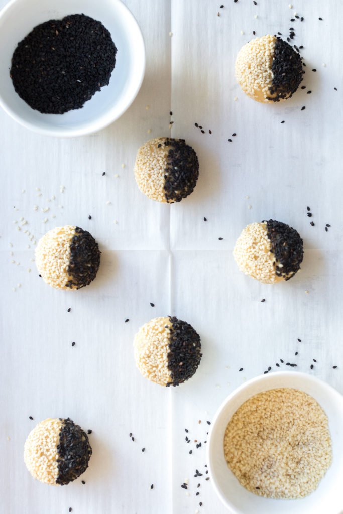 Making Black & White Tahini Cookies