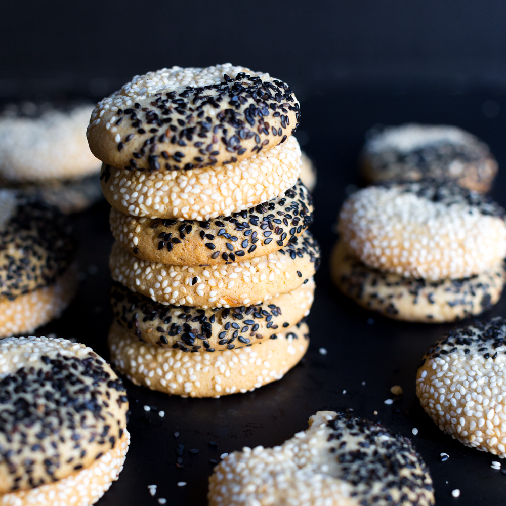 Black & White Tahini Cookies by Baking The Goods