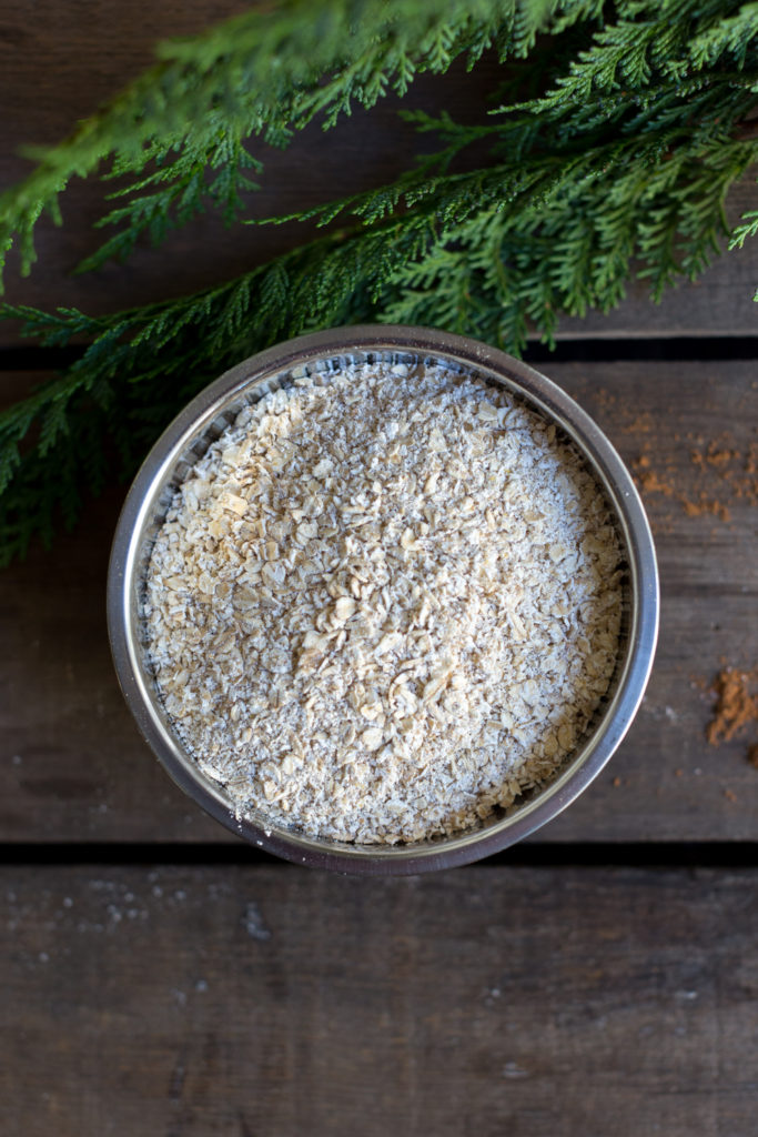 Coarsely chopped rolled oats