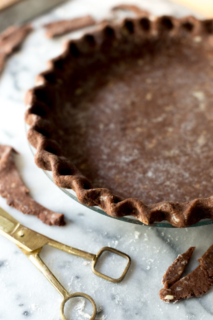 shaped Chocolate pie shell