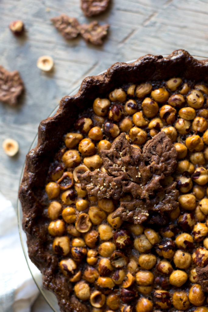 Chocolate Hazelnut Maple Bourbon Pie texture.