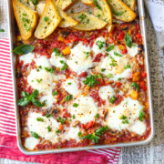 Sheet Pan Italian Baked Eggs by Baking The Goods
