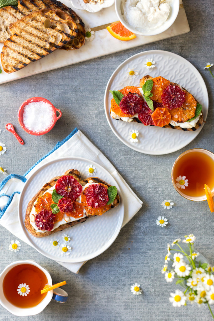 Orange Ricotta Toast for a beautiful breakfast