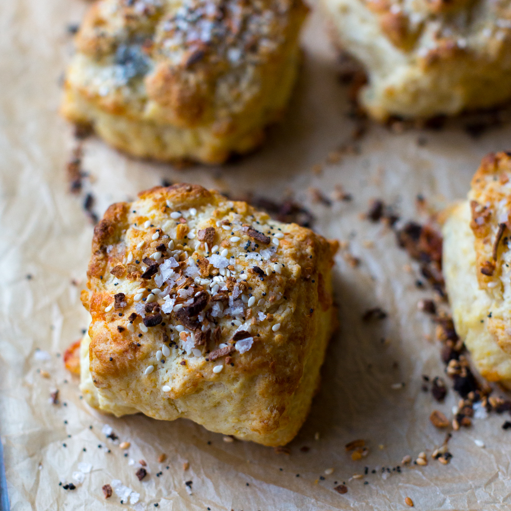Goat Cheese Everything Biscuits by Baking The Goods
