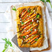 Roasted Carrot & Herby Feta Galette by Baking The Goods