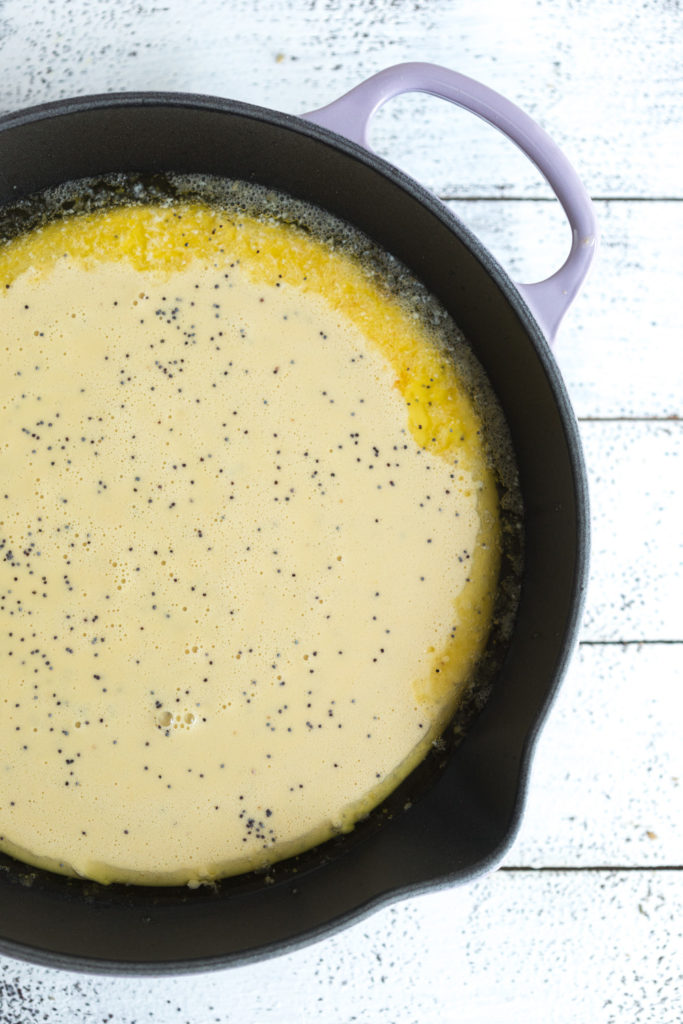 Lemon Poppy Seed German Pancake pre-bake
