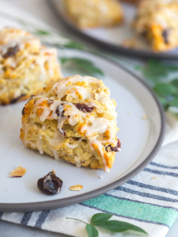 Cherry Almond Oat Scones by Baking The Goods