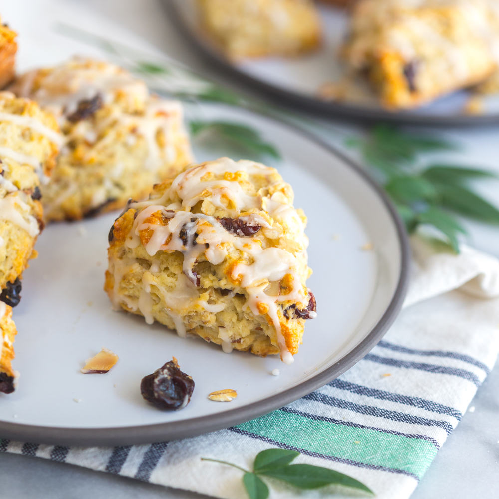 Cherry Almond Oat Scones by Baking The Goods