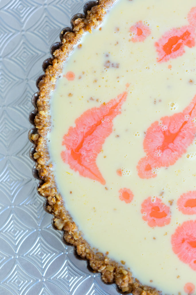 Campari in Grapefruit Margarita Tart filling