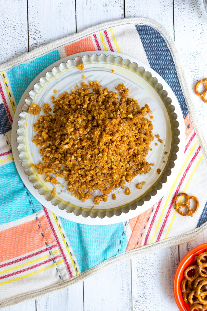Press in Pretzel Crust for tart