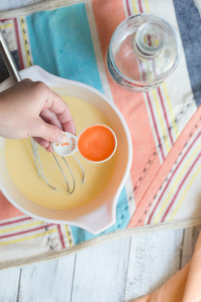 Grapefruit Margarita Tart with Pretzel Crust - adding tequila