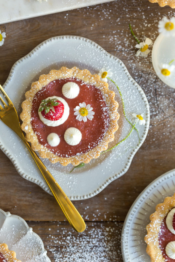 Strawberry Rhubarb Curd Tartlet