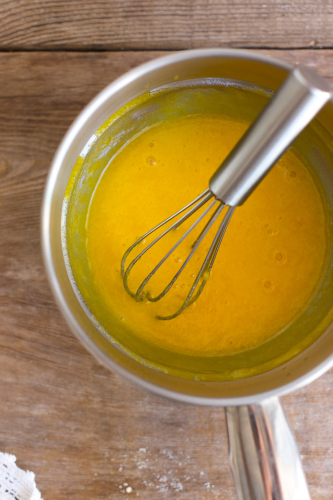whisking curd