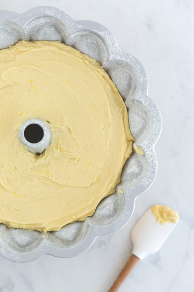 Lemon Chamomile Honey Bundt Cake - pre-bake