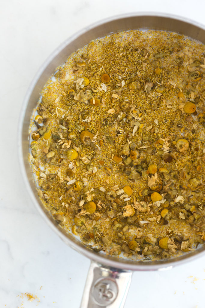 steeping tea in milk and honey