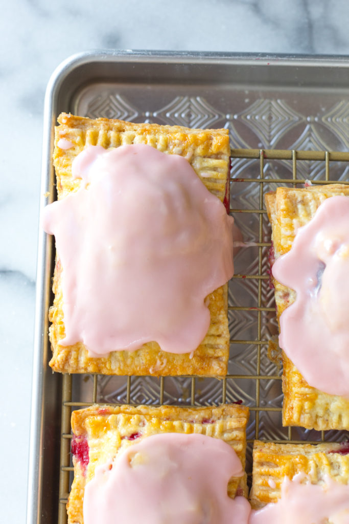 Glazed Raspberry Rhubarb Hand Pie